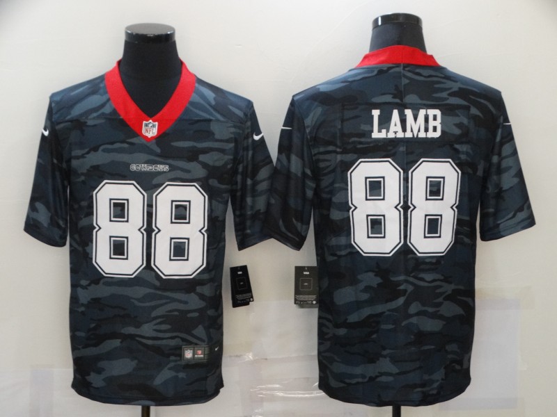 Men's Dallas Cowboys CeeDee Lamb #88 Gray Camouflage Jersey